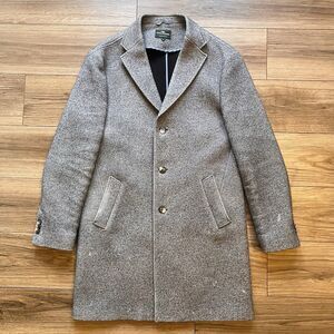 Rodd & Gunn Men's Calton Hill Gray Wool Blend Button Up Coat With Flaws Size L